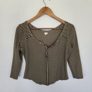 We The Free Striped Henley Size L